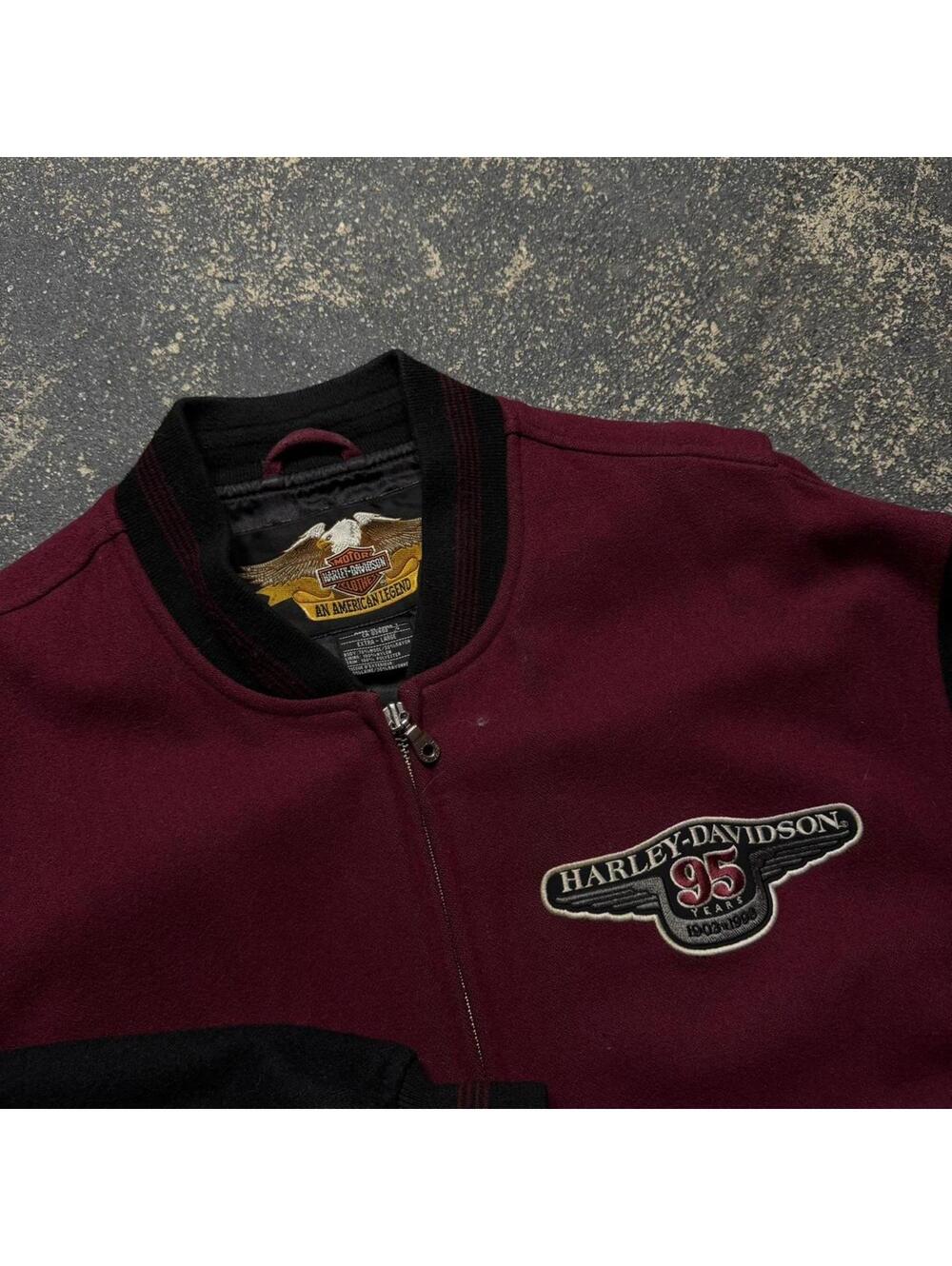 Vintage 90’s Harley Davidson Varsity Jacket - Picture 2 of 5